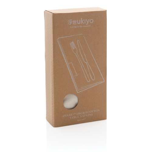 Set de 4 serviettes de table Ukiyo en rcotton 180gr Aware™