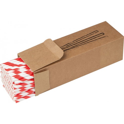 Lot de 100 pailles en papier