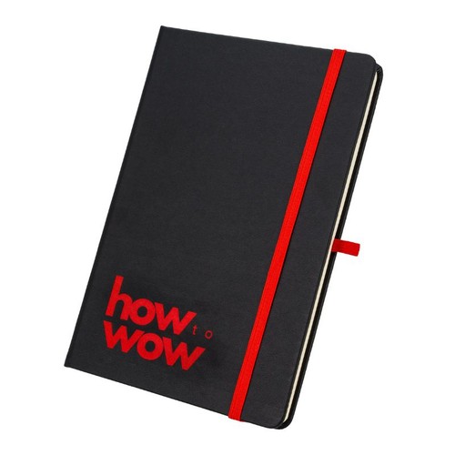 A5 notebook with coloured engraving