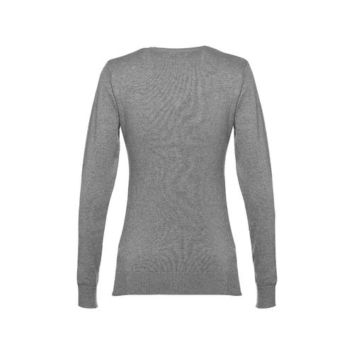 THC MILAN WOMEN. Pullover met V-hals voor dames in katoen en polyamide