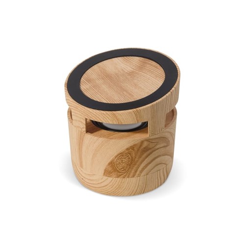 Altavoz con aspecto de madera de 3 W y cargador inalámbrico de 5 W