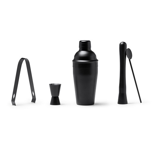 Cocktail set. Includes jigger, 550ml shaker, tongs Léa