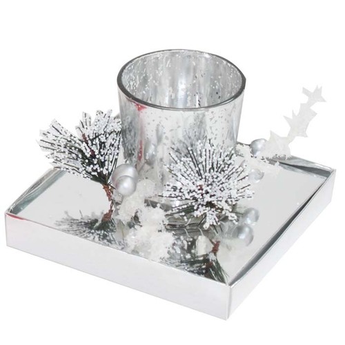 BOUGIE VERRE SILBER