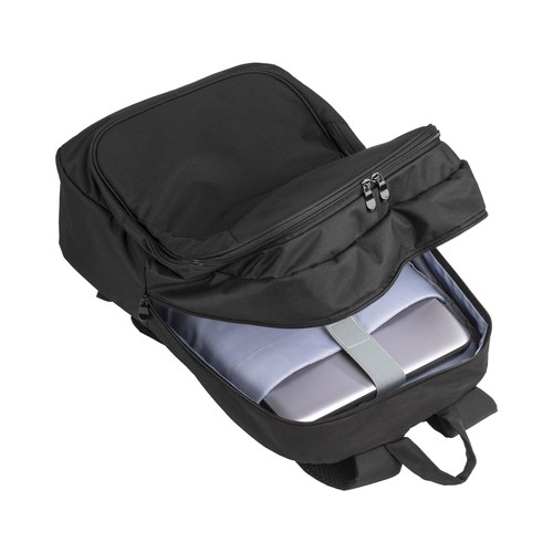 17-inch 300D polyester computer backpack with three pockets