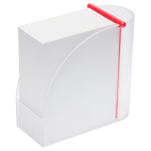 Design memo block holder with integrated organizer