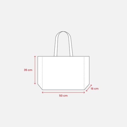 100 g/m2 recycled PET (TNT R-PET) heat-sealed shopper bag