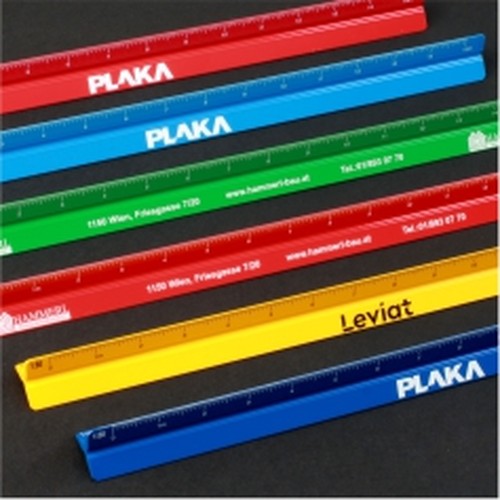 Aluminium triangular rule