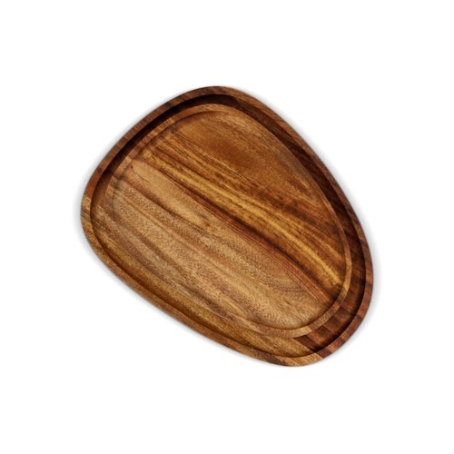 2-pak drewnianych tacek InSideOut o organicznym kształcie