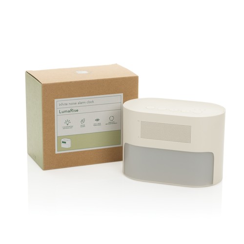 LumaRise RCS gerecycled plastic wekker met witte ruis