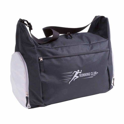 600D polyester sports/travel bag with adjustable shoulder strap, 2 compartments