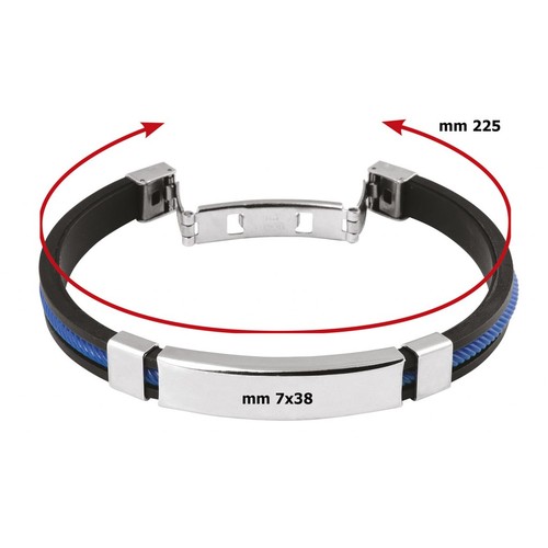 BLACK AND BLUE BRACELET