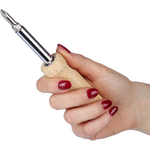 Rubberhout schroevendraaierset Leni