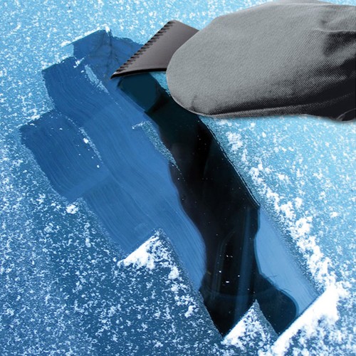 Gant fourré avec raclette intégrée