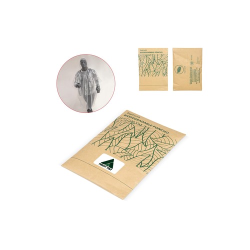 Biodegradable rain poncho