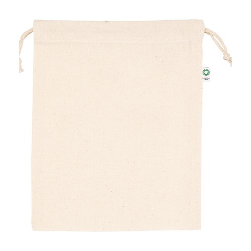 NATURAL COLOR DRAWSTRING BAG IN 100% ORGANIC COTTON (150 gr/m²)
