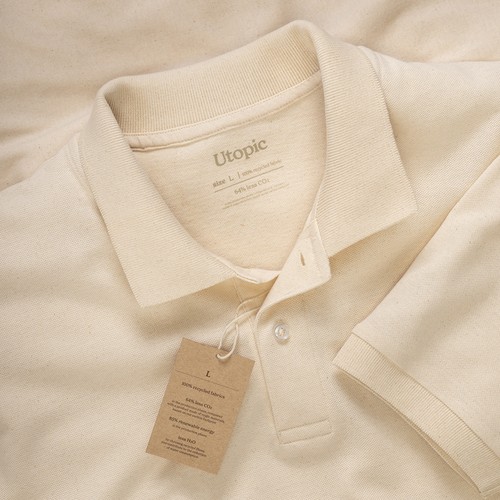 Polo 100% tissu régénéré