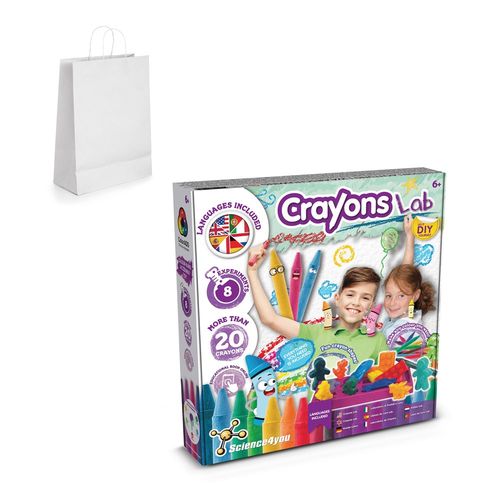 Crayon Factory Kit III. Educatief spel geleverd met een kraftpapieren cadeauzakje (100 g/m²)