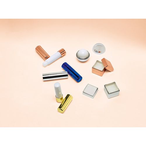 ALBA. Lip balm with ABS round-shaped packaging