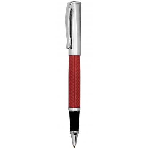 CHROMED ROLLER PEN RED