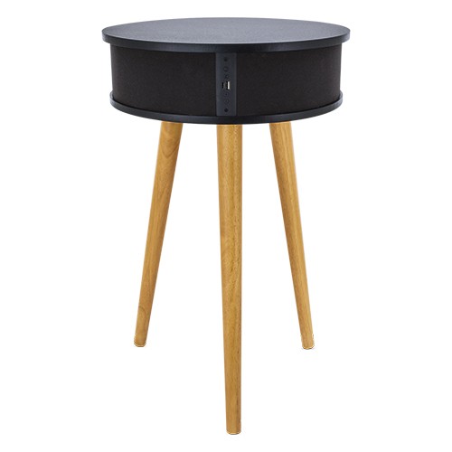 Mesa de centro con altavoz y cargador. Green Bay