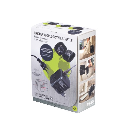 Adaptador de Viaje Universal TROIKA WORLD TRAVEL ADAPTER