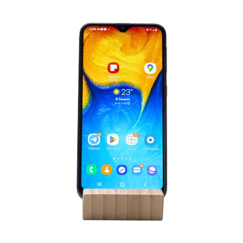 Soporte para teléfono móvil de bambú