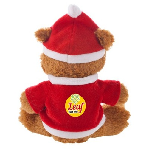 Teddybär mit Weihnachtsmann-Kleidung | Santi