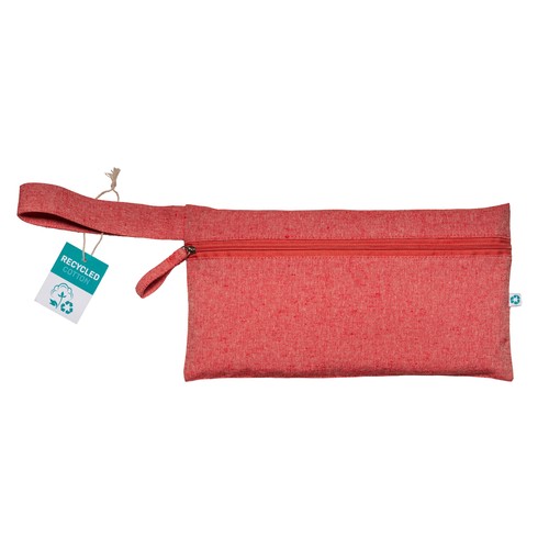 Document holder made of 180 g/m2 recycled cotton with zipper closure, GRS certified