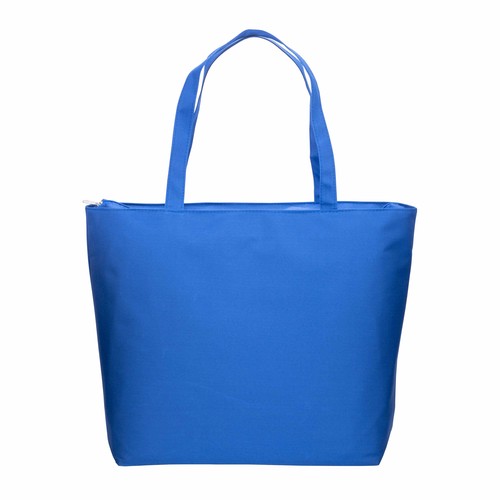 300D polyester beach bag  with long handles and zip closure