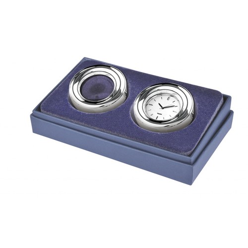 HORLOGE AVEC LOUPE "DUO" - d=80 mm