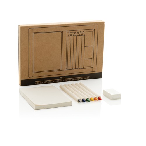 Micki GRS infinity 6pc colouring pencil set with notepad