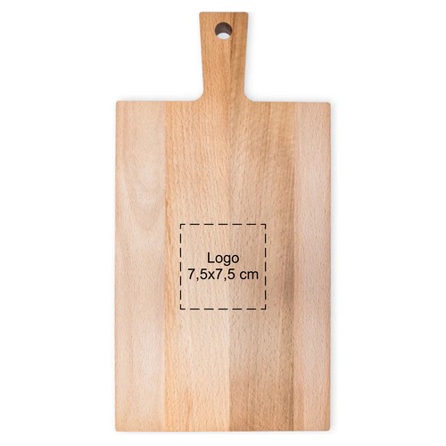 Beech board with handle without juice groove 37x19 cm