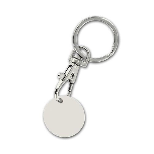METAL KEY-RING WITH SNAP-HOOK & SHOPPING TROLLEY TOKEN