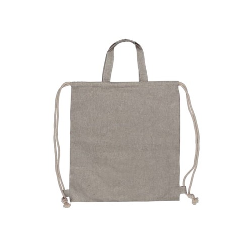 Drawstring rugzak gerecycled katoen 140g/m² 38x42cm