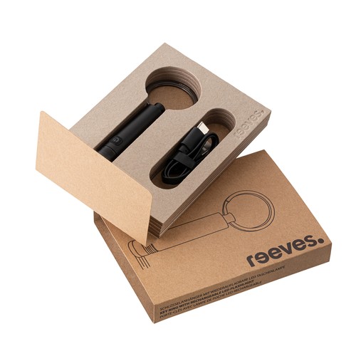 Porte-clés avec lampe de poche LED rechargeable REEVES-PORTO LIGHT