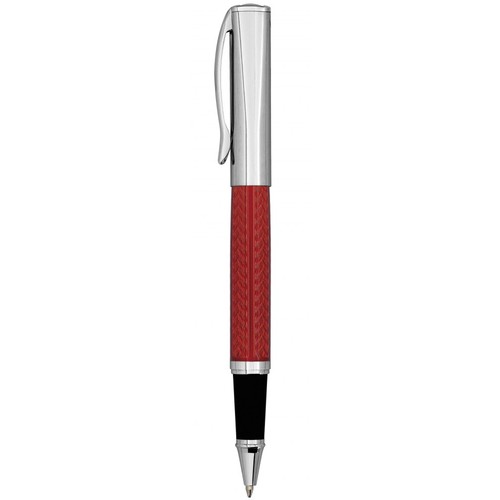CHROMED ROLLER PEN RED