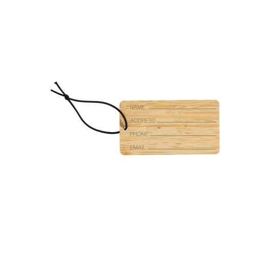 Bamboo luggage tag