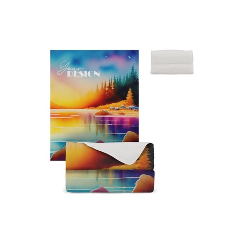 Koc polarowy R-PET sublimacja 120 x 150 cm 250 g/m²