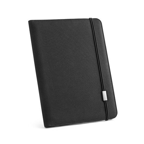 EMERGE FOLDER II. A4 folder in recycled polyester (100% rPET) 300D with elastic closure