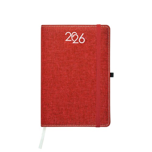 Daily Planner 2026, hardcover made of recycled PET with a mélange effect