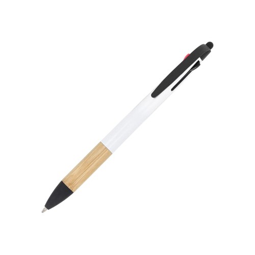3-colour pen with bamboo grip