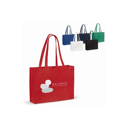 Recycled cotton bag with gusset 140g/m² 49x14x37cm