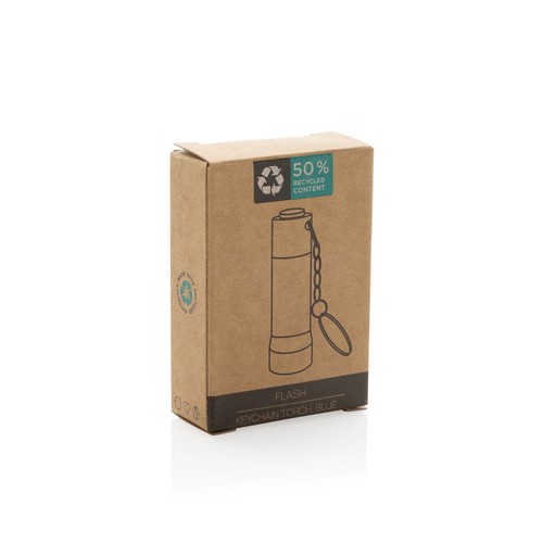 Porte-clés torche en aluminium recyclé RCS Flash
