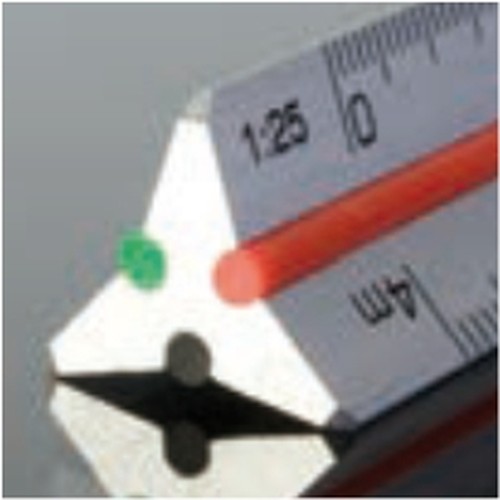 Alu-three-sided ruler
