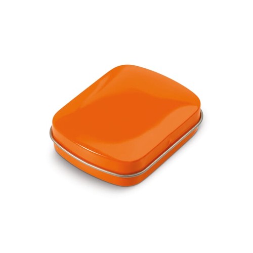 Caja cuadrada de caramelos de menta