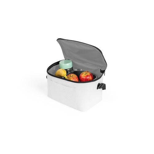 CANCUN. Thermal bag in 600D recycled polyester with adjustable webbing strap 7 L