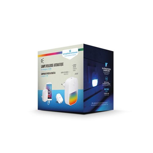 LAMAPARA DE NOCHE CON 2 PUERTOS USB