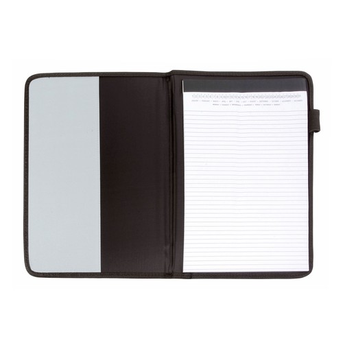 A4 pad brief folder with pocket and pen loop, ruled pad included