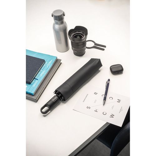 GUSTAVO. Paraguas poliéster reciclado (100% rPET) 190T "pongee" con apertura y cierre automáticos