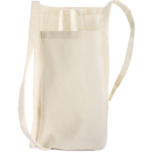 100% ORGANIC COTTON  (150gr/m²) CUP HOLDER SHOULDER BAG WITH GUSSET